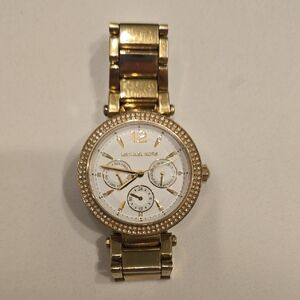 Michael Kors Gold and White Women's Watch